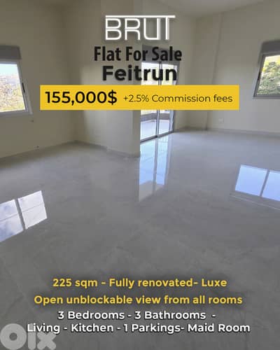 225 sqm Renovated apartment for sale in Faitroun Main Highway