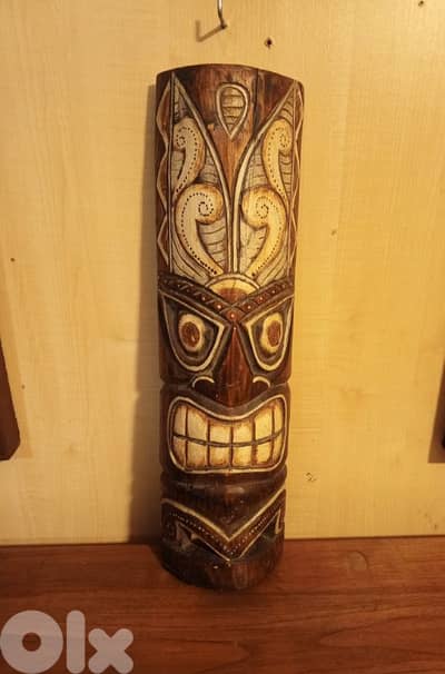Hand carved wooden face mask