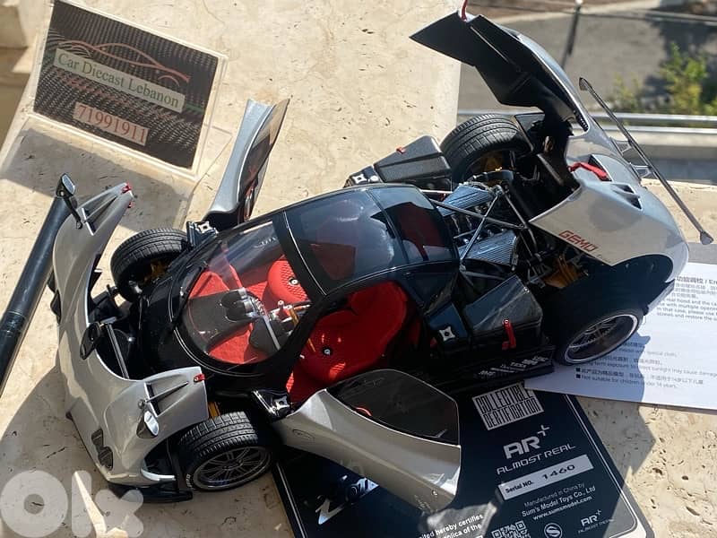 pagani zonda diecast model car scale 1/18 almost real 2