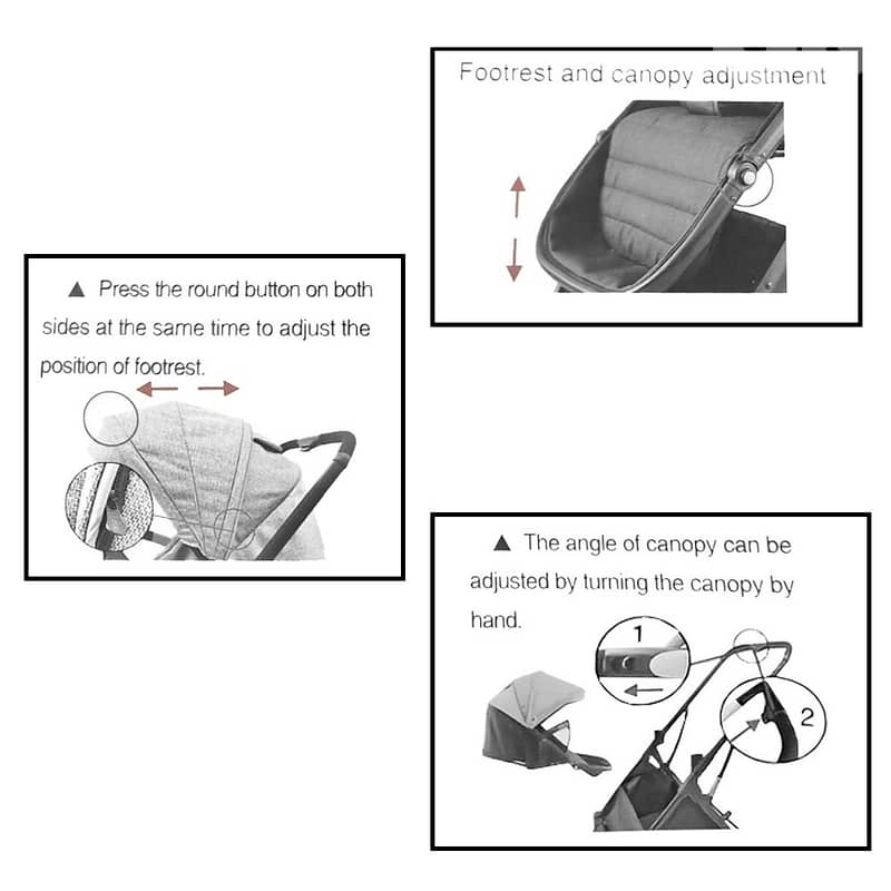 3 In 1 Convertible Baby Stroller - ٣ في ١ عربة أطفال قابلة للتحويل 2