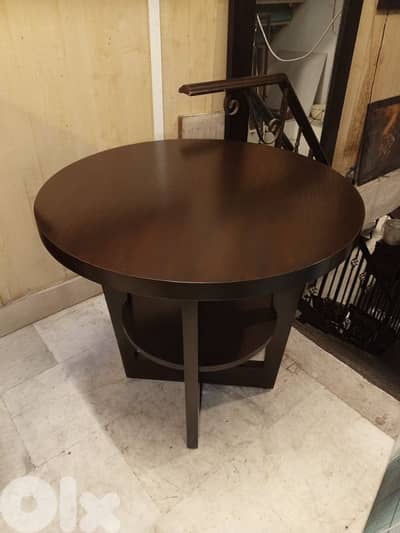 Walnut wood side table