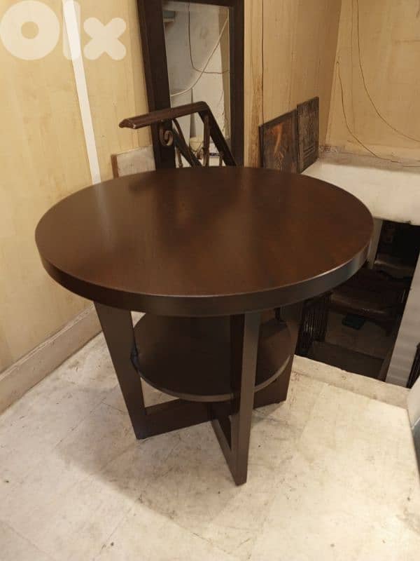 Walnut wood side table 1