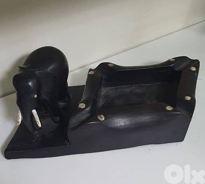 ashtary & elephent african abanos wood hand made 2