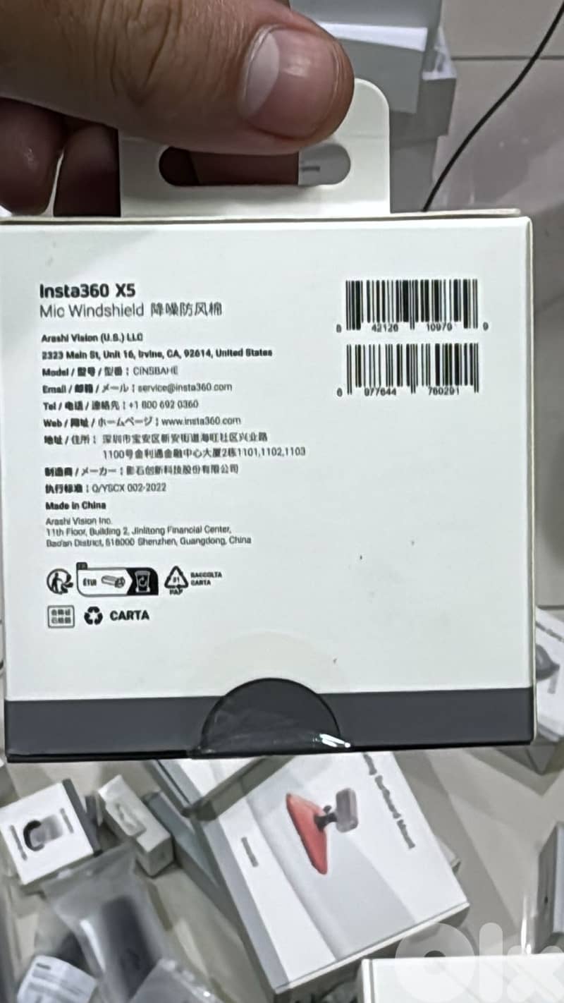Isnta360 x5 Mic windshield 1