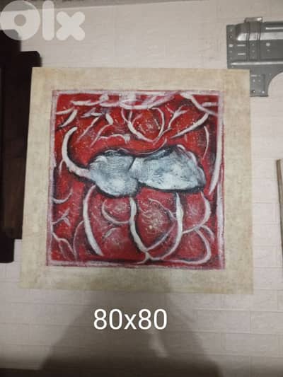 Abstract acrylic painting