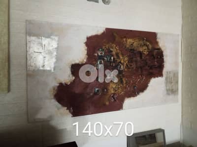 Abstract acrylic painting