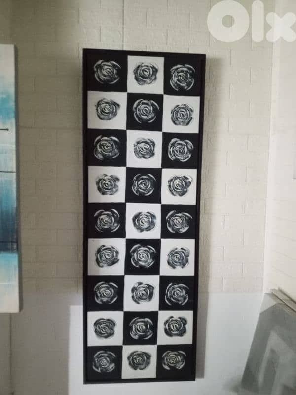 Roses printed canvas 0