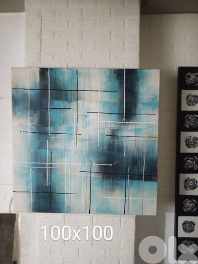 Abstract acrylic painting