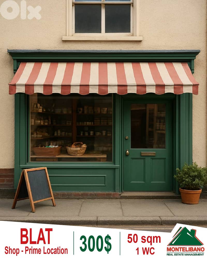 Prime Location 50 sqm Shop For Rent in Blat (بلاط) 0