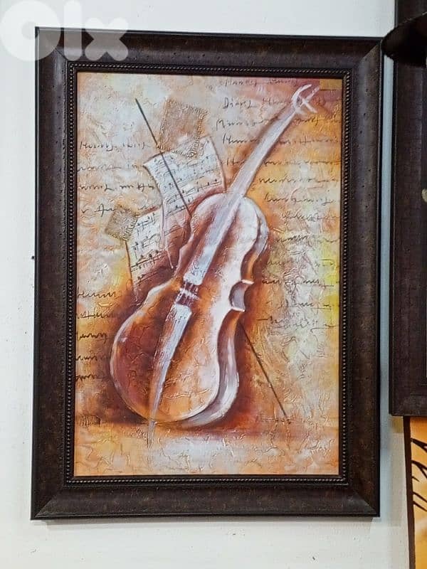 Violin oil painting 0