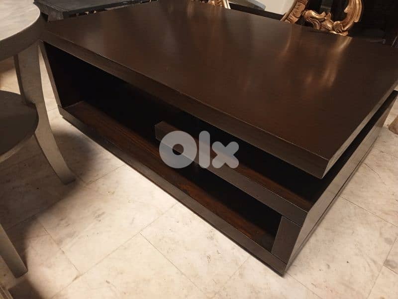 Walnut wood coffee table 2