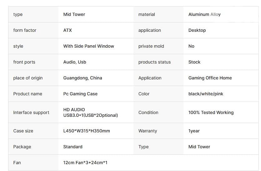 Irregular Case Atx Gaming Pc Case With 240mm 1