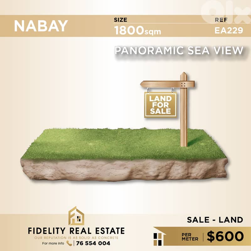 Land for sale in Nabay EA229 أرض للبيع في ناباي 0