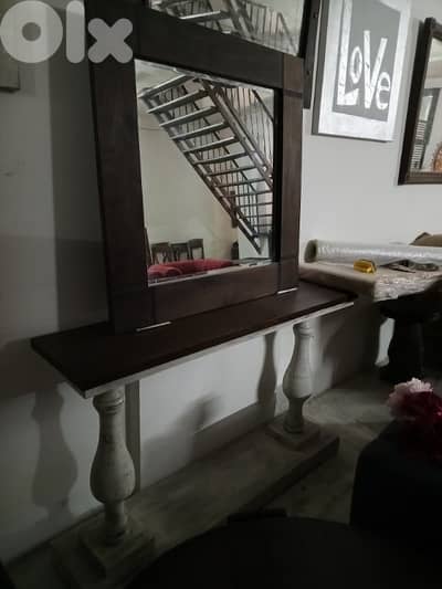 Teak wood entrance table