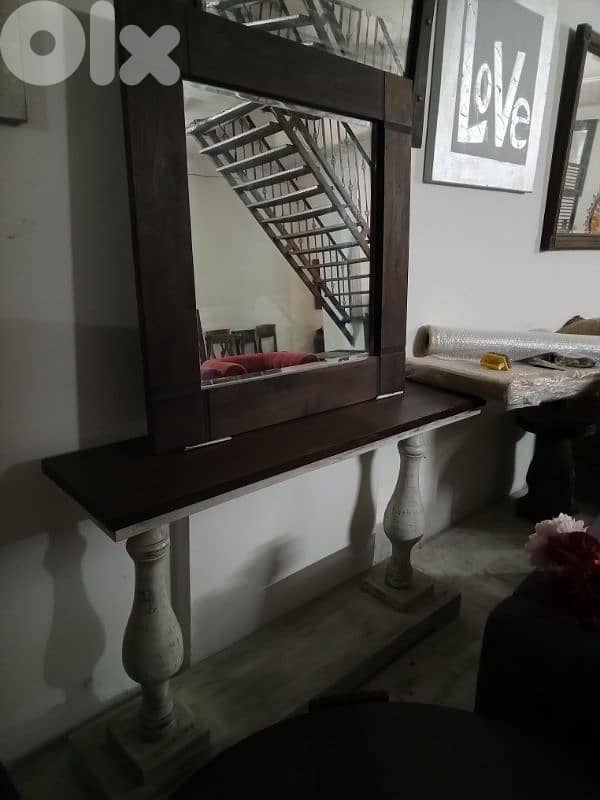 Teak wood entrance table 0