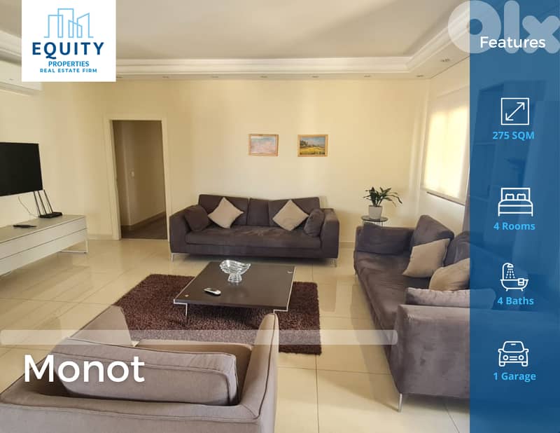Furnished 270 SQM Apartment For Rent In Monot شقة للإيجار #ML2345178 0
