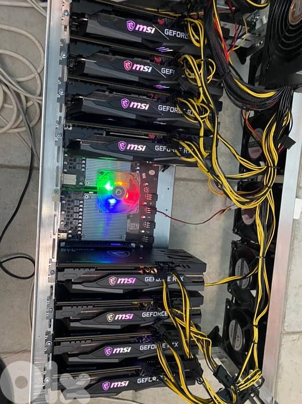 4 Complete GPU Mining Rigs – 8× RTX GPUs Each – Fully Working 2