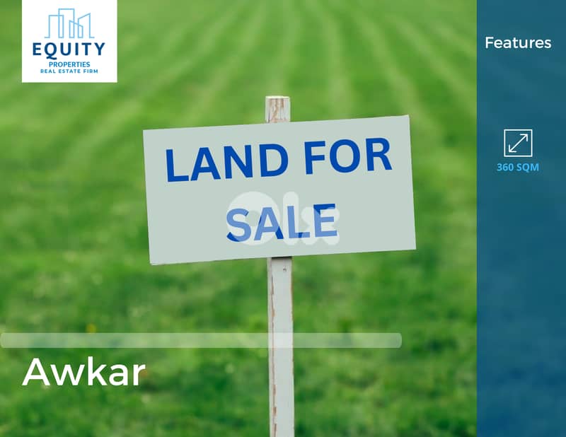 360 SQM Land For Sale In Awkar أرض للبيع #MH234621 0