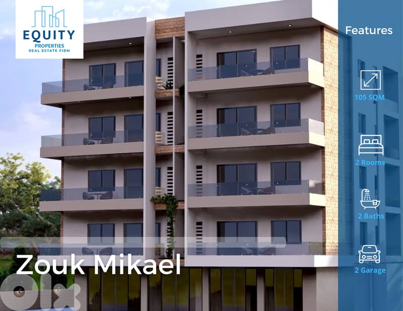 105 SQM Apartment For Sale In Zouk Mikael شقة للبيع #RK234726 0