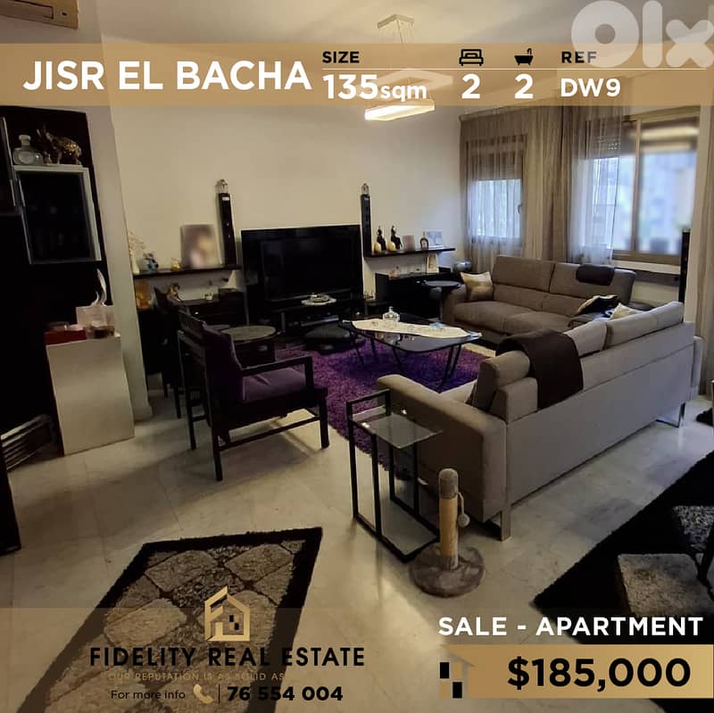 Apartment for sale in Jist El Bacha DW9 شقة للبيع في جسر الباشا 0