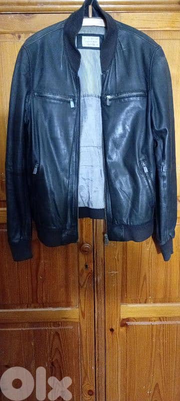جاكيت جلد zara small 3