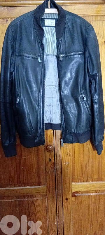 جاكيت جلد zara small 5