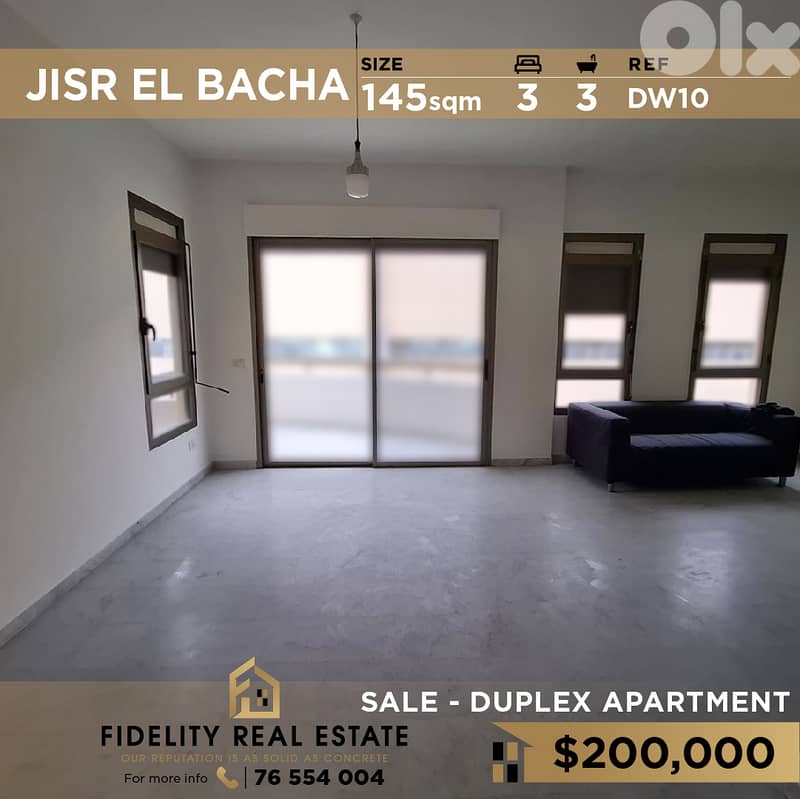 Apartment for sale in Jisr El Bacha DW10 شقة دوبلكس للبيع في جسر الباش 0