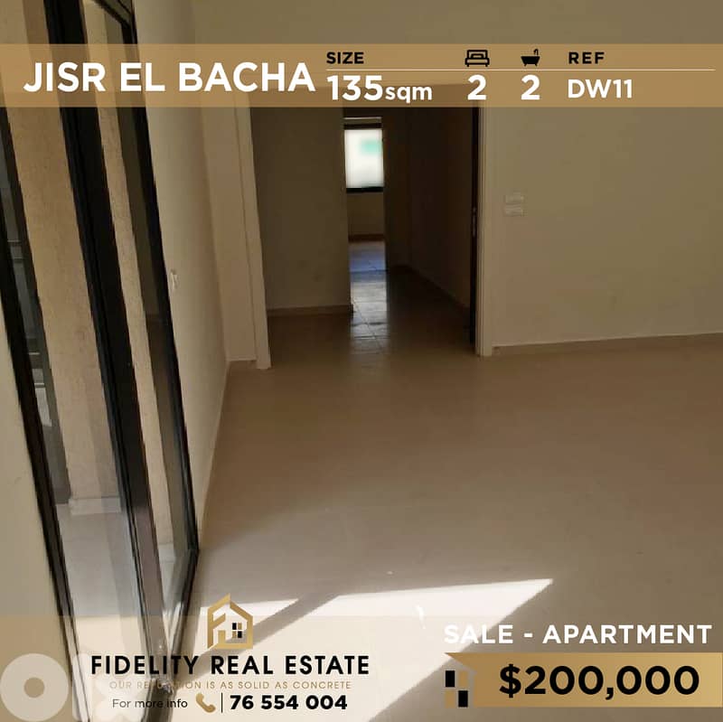 Apartment for sale in Jisr El Bacha DW11 شقة للبيع في جسر الباشا 0