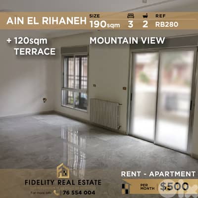 Apartment for rent in Ain El Rihaneh RB280 شقة للإيجار في عين الريحان