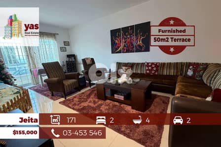 Jeita / Ain El Rihaneh Borders 171m2 + 50m2 Terrace | Furnished |EL