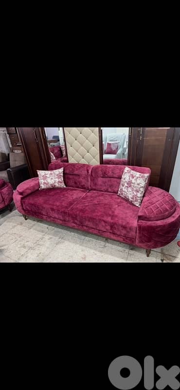 صالون تركي مودرن شبه جديد 4 قطع 0