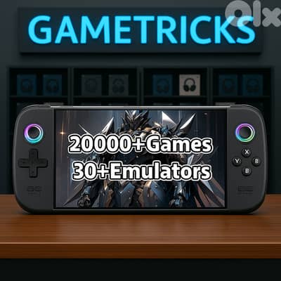 Handheld gaming console collection with lot of games