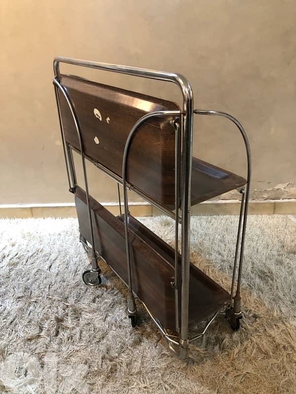 vintage chrome foldable trolley bar, 120$ 5