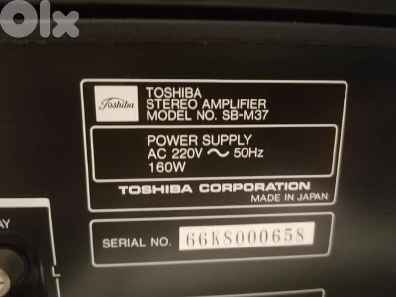 AMPLIFIER TOSHIBA & DECK TOSHIBA 7