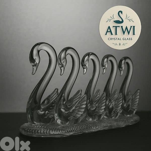 family swans Russian crystal 2