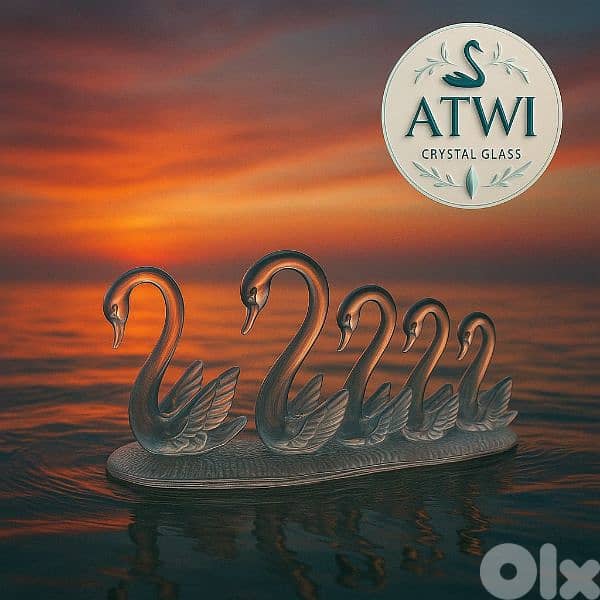 family swans Russian crystal 3