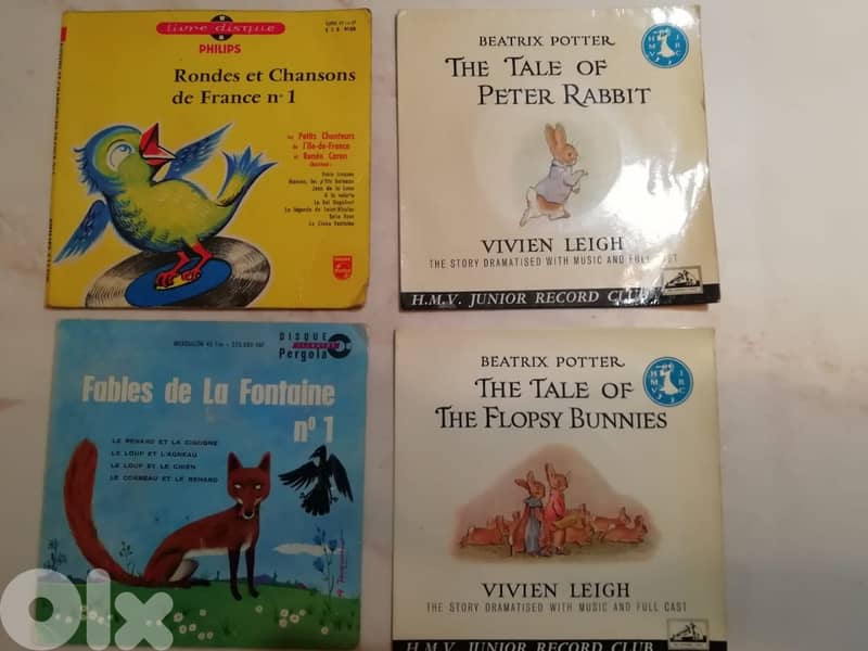 7" vinyl kids songs & stories 5$ each 0