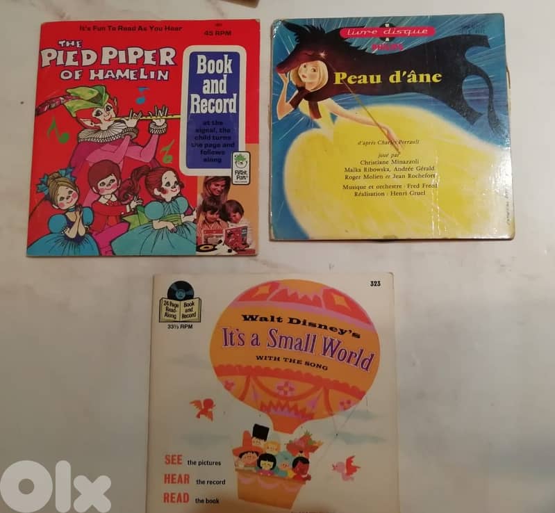 7" vinyl kids songs & stories 5$ each 2