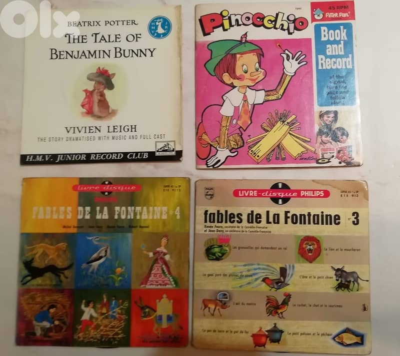 7" vinyl kids songs & stories 5$ each 3