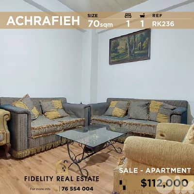 Apartment for sale in Achrafieh RK236 شقة للبيع في الأشرفية