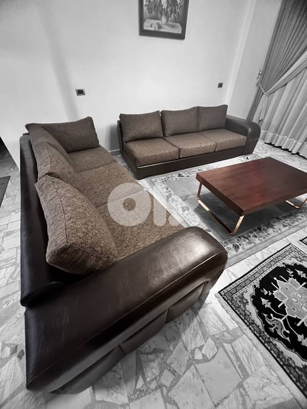 L-Shaped Sofa & Coffee Table 2