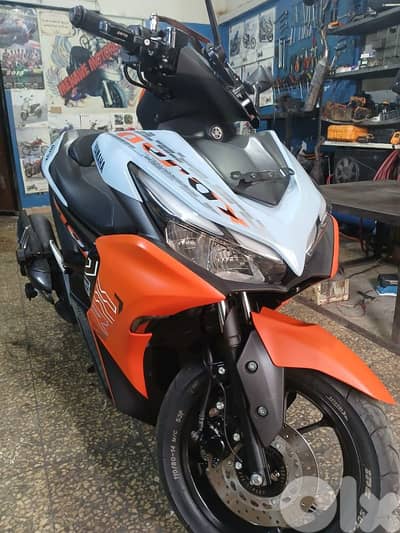 Aerox 155cc model 2024 sik be3 fade , mft7een  mashiye bs 2000km