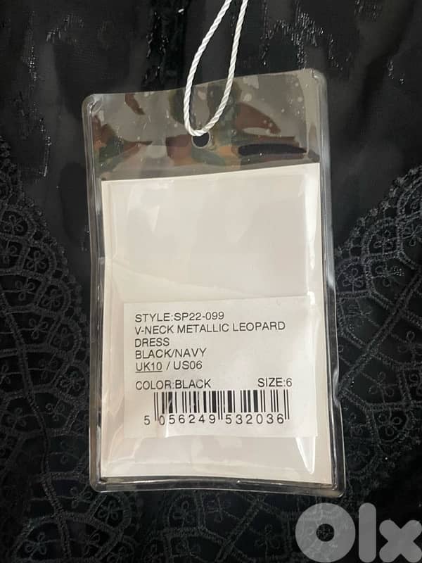 Self Portrait Black Velvet Leopard Dress – أصلي وحالة ممتازة 2