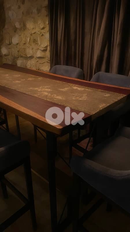 high table with high chairs 4