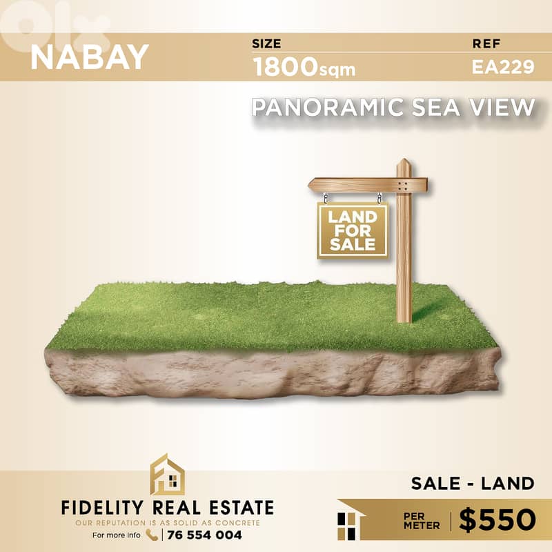 Land for sale in Nabay EA229 أرض للبيع في ناباي 0