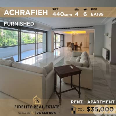 Apartment for rent in Achrafieh EA189 شقة للإيجار في الأشرفية