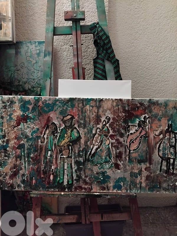 رسم زيتي على القماش يدويه 0