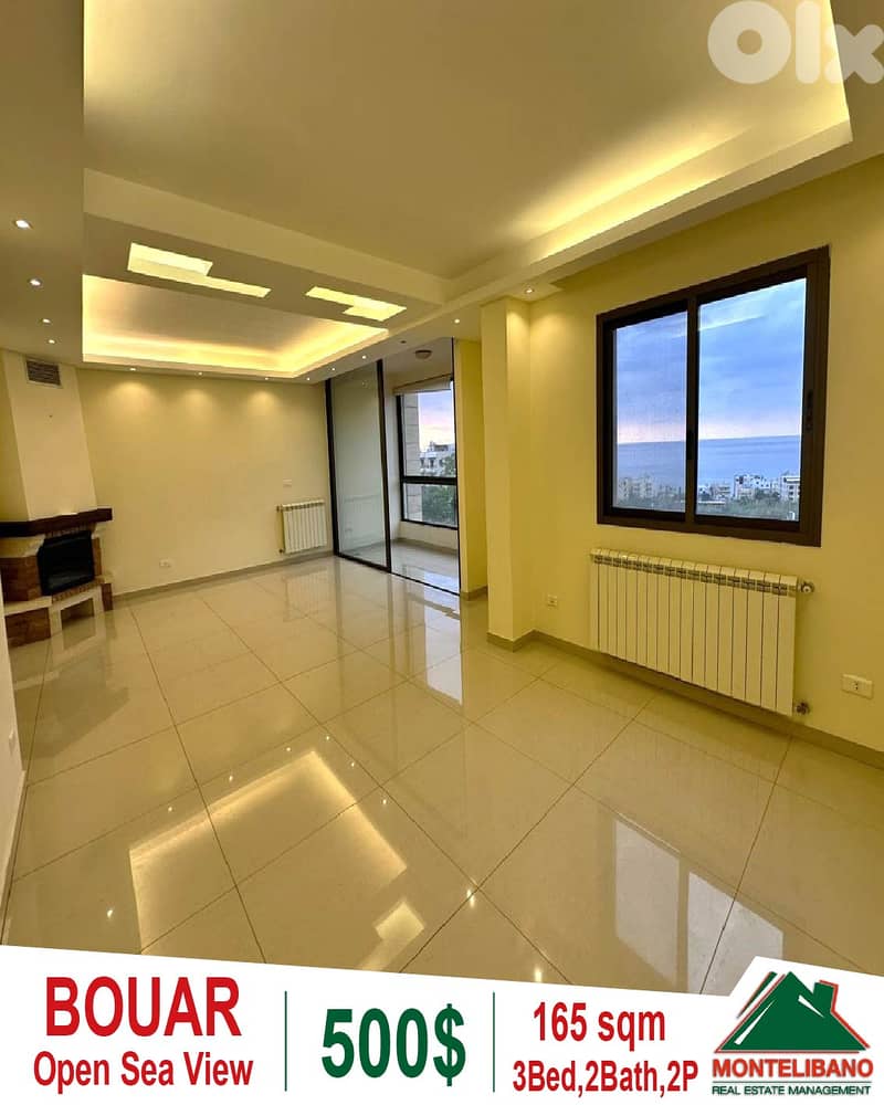 Prime Location 165sqm Apartment For Rent in Bouar (بوار)+Open Sea View 0