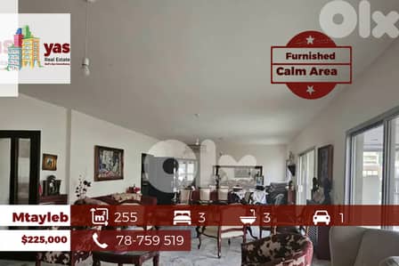 Mtayleb 255m2 | Spacious Flat | Mint Condition | View |PA |