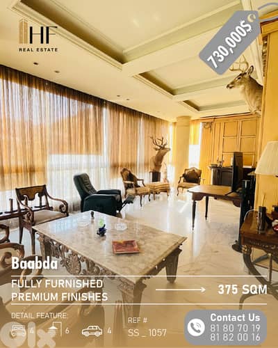 Luxury Apartment for Sale in Baabda -  شقة فاخرة مفروشة بالكامل للبيع